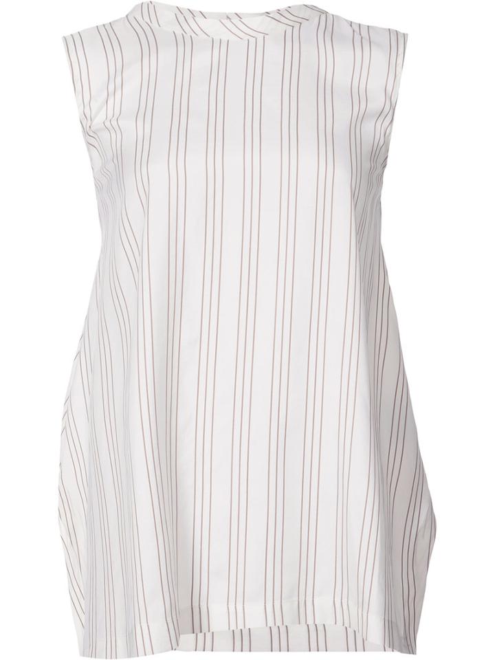 Brunello Cucinelli - Asymmetric Tank - Women - Silk - S, Women's, White, Silk
