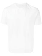 Prada Round Neck T-shirt, Men's, Size: Large, White, Cotton/spandex/elastane