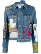 Loewe Paula Patchwork Denim Jacket - Blue