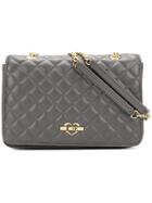 Love Moschino Double-chains Quilted Shoulder Bag - Grey