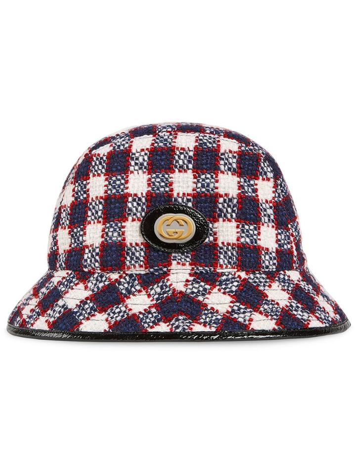 Gucci Fedora Tweed Hat - Multicolour