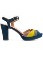 Chie Mihara Colour Block Ankle Strap Sandals - Blue