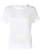 Zanone Short Sleeved Knitted Top - White