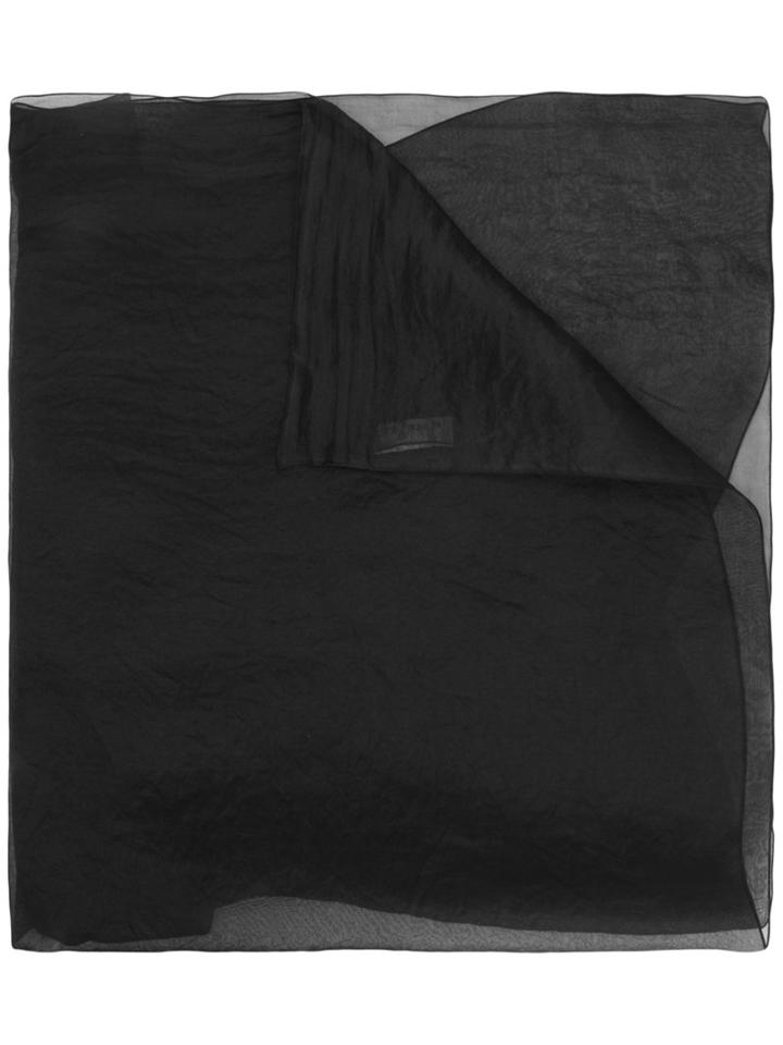 Paule Ka - Lightweight Scarf - Women - Silk - One Size, Women's, Black, Silk