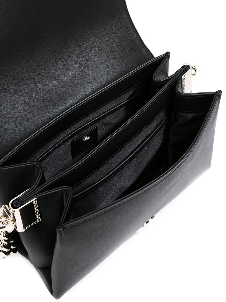 Versace - Medusa Foldover Shoulder Bag - Women - Leather/polyester - One Size, Black, Leather/polyester