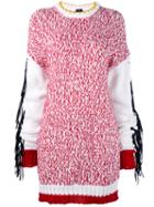 Joseph - Fringe Trim Oversize Sweater - Women - Cotton/polyamide - Xs, White, Cotton/polyamide