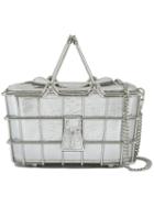 Savas Mini 'caroline' Basket Bag, Women's, Grey