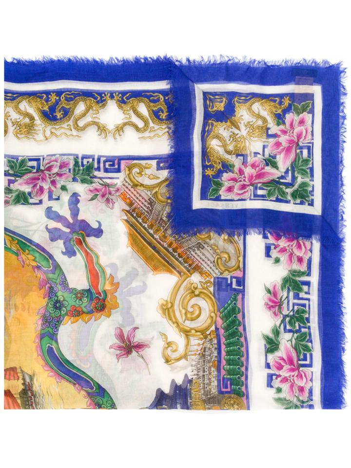 Versace Medusa Print Scarf - Multicolour