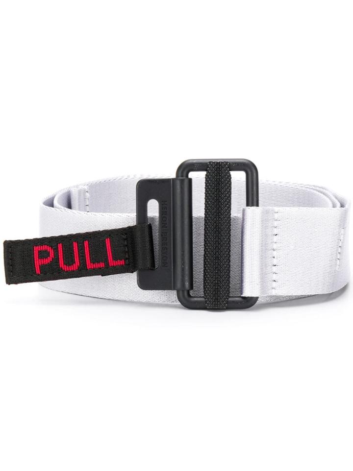 Heron Preston Nasa Buckled Tape Belt - Grey
