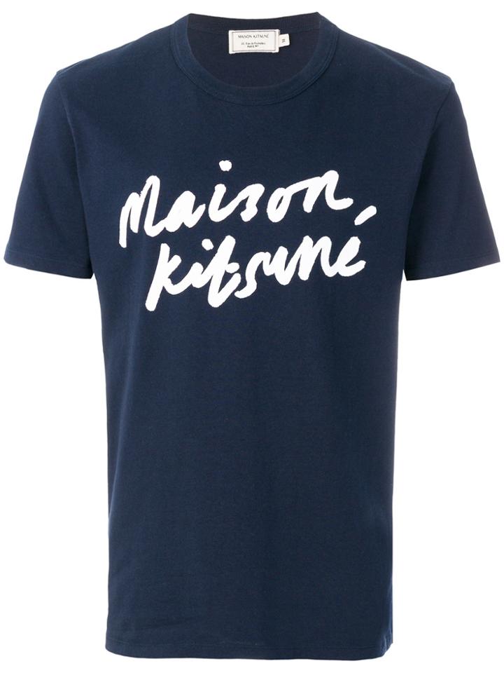 Maison Kitsuné Printed T-shirt - Blue