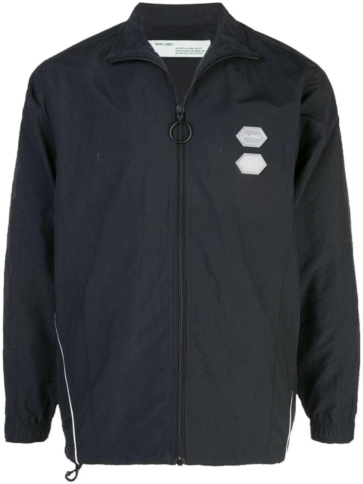 Off-white Zip Front Jacket - Black