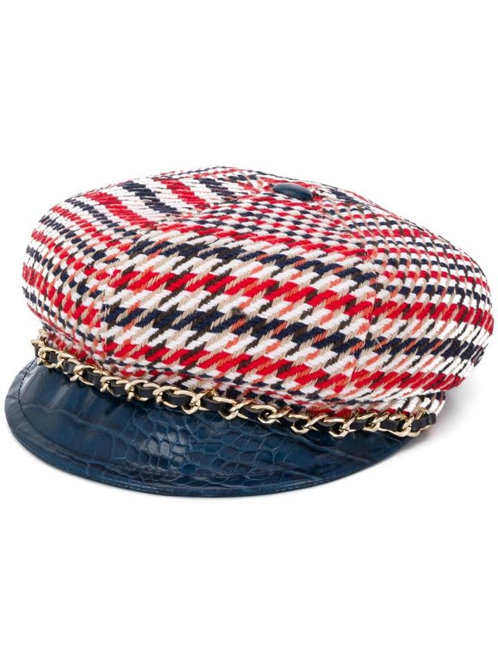 Elisabetta Franchi Embroidered Cap - Blue