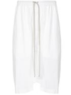 Rick Owens Drkshdw Drop Crotch Shorts - White
