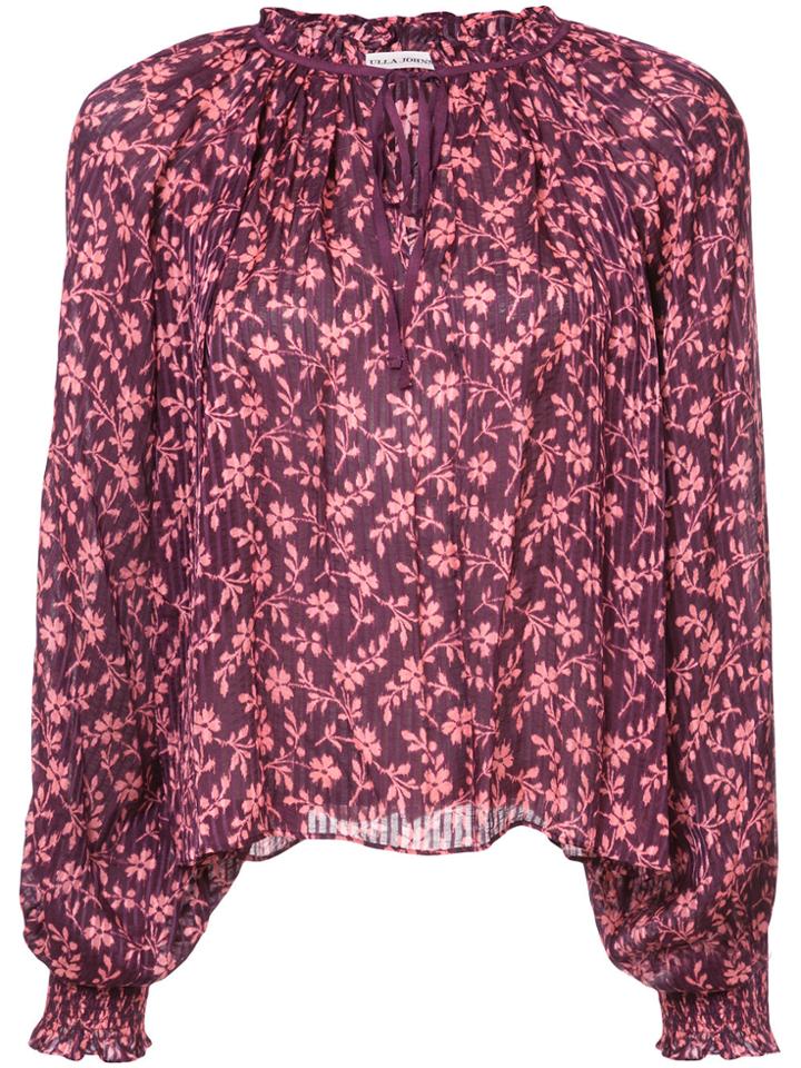 Ulla Johnson Floral Boho Blouse - Red