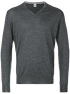 Eleventy - V Neck Sweatshirt - Men - Silk/merino - Xl, Grey, Silk/merino