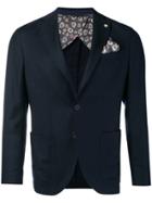 Manuel Ritz Classic Wool Blazer - Blue