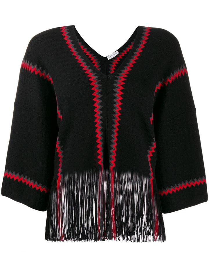 Sonia Rykiel Two Tone Knitted Jumper - Black