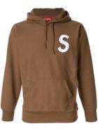 Supreme S Logo Hooded Sweatshirt - Brown