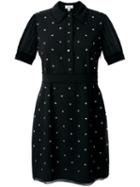 Coach Star Stud Embellished Dress, Women's, Size: 4, Black, Silk/polyester