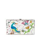 Elisabeth Weinstock - Box Clutch - Women - Suede/watersnake Skin/metal - One Size, Women's, White, Suede/watersnake Skin/metal