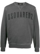 Dsquared2 Logo Print Crewneck Sweatshirt - Grey