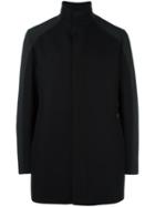Bikkembergs Single Breasted Coat, Men's, Size: 52, Black, Polyamide/virgin Wool/viscose/spandex/elastane