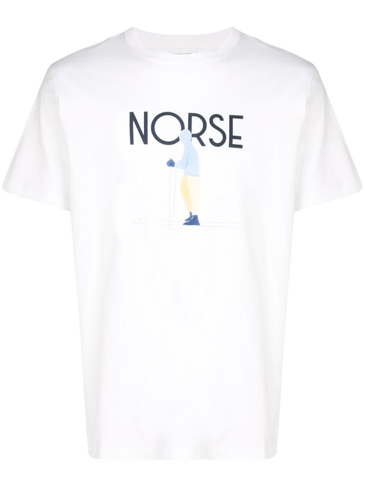 Norse Projects Logo Print Fitted T-shirt - White