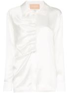 Matériel Ripple Asymmetric Shirt - White