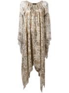 Plein Sud Abstract Print Handkerchief Dress, Women's, Size: 38, Nude/neutrals, Silk