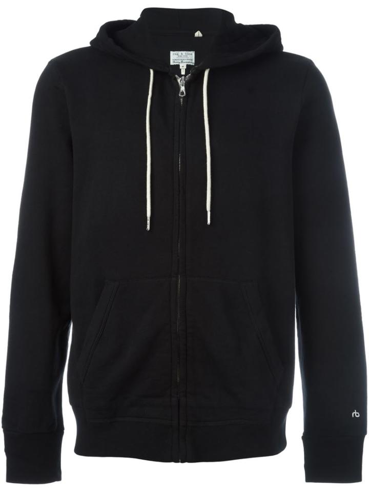 Rag & Bone Classic Zipped Hoodie, Men's, Size: Xl, Black, Cotton