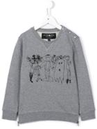 Hydrogen Kids Monsters Print Sweatshirt, Boy's, Size: 10 Yrs, Grey