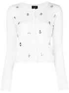 Liu Jo Embellished Slim Fit Cardigan - White