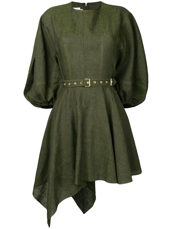 Marques'almeida Asymmetric Hem Dress - Green