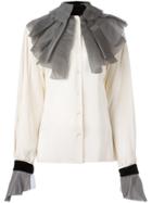 Gianfranco Ferre Vintage Pleated Collar And Cuffs Shirt - Nude &