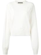 Haider Ackermann Elongated Sleeves Jumper, Women's, Size: Xs, White, Wool/cashmere