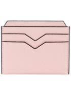 Valextra Pebbled Cardholder - Pink & Purple