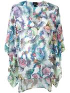Just Cavalli Seashell Print Kaftan, Women's, Size: 40, White, Polyester