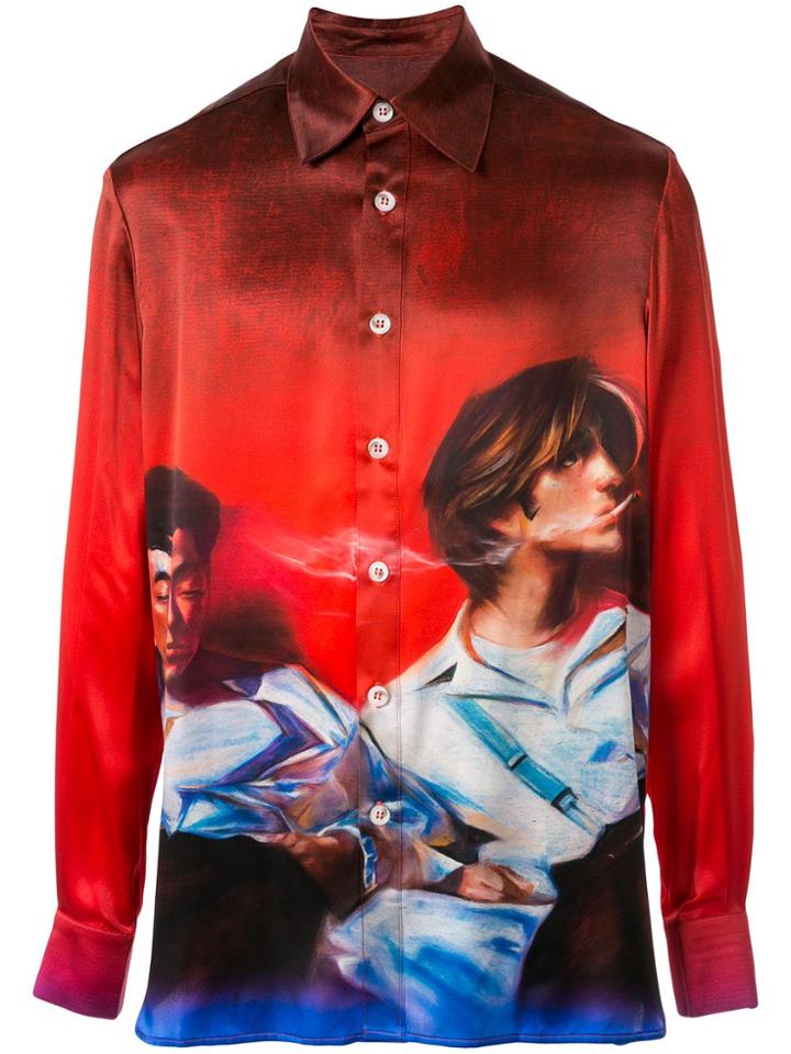 Necessity Sense Ted Graphic Print Shirt - Red