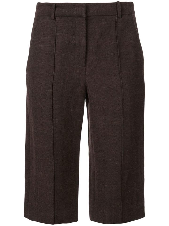 Adam Lippes Stretch Bermuda Shorts - Brown