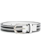 Iro Striped Belt - White
