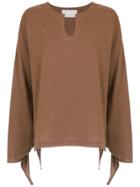 Lilly Sarti Tie Detail Blouse - Brown