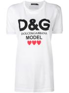 Dolce & Gabbana Longline Logo T-shirt - White