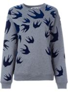 Mcq Alexander Mcqueen 'swallow' Sweatshirt, Women's, Size: Medium, Grey, Polyester/cotton