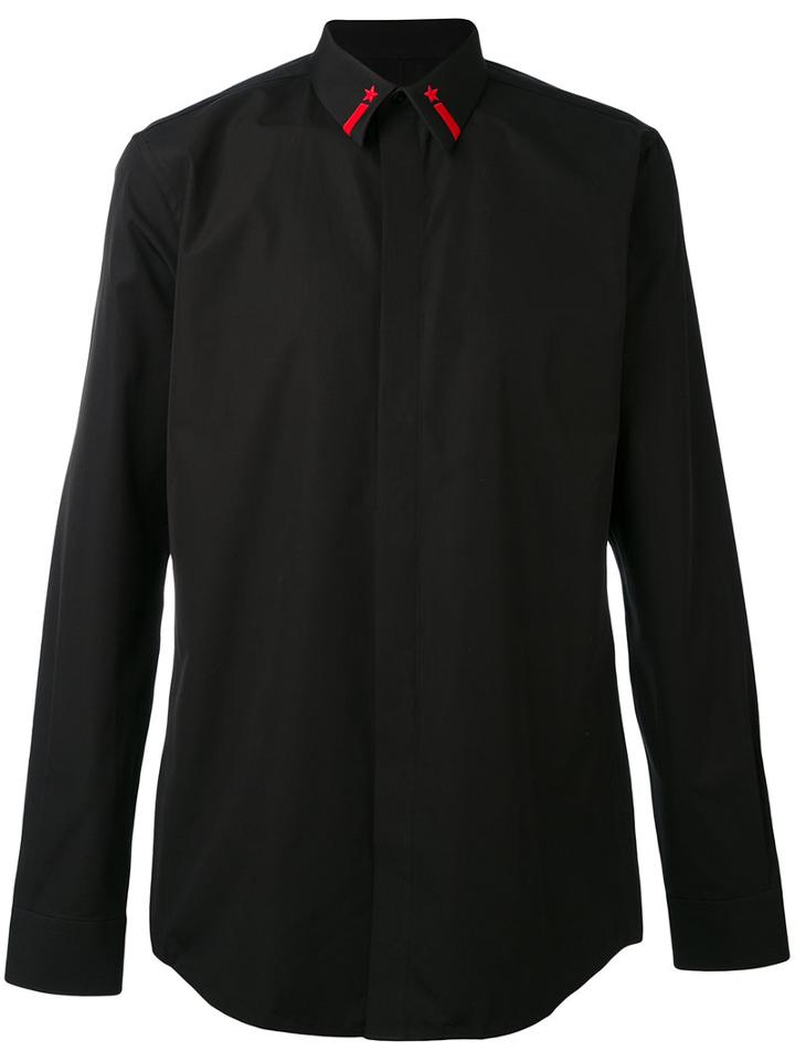 Givenchy - Star Trim Shirt - Men - Cotton/polyester - 42, Black, Cotton/polyester