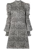 Wandering Leopard Print Dress - White