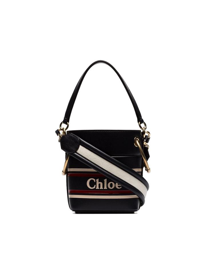 Chloé Midnight Blue Roy Mini Leather Bucket Bag