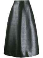 Odeeh Shimmery Midi Skirt - Silver