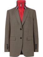 Burberry Track Top Detail Wool Cotton Tailored Jacket - Neutrals