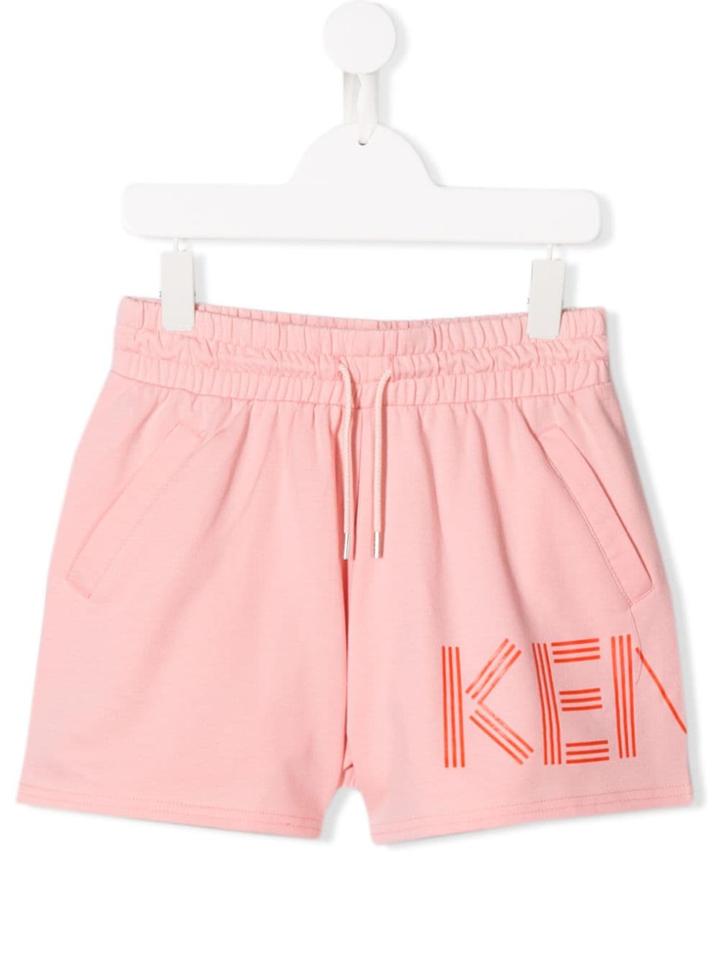 Kenzo Kids Teen Logo Print Shorts - Pink