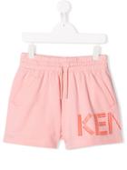 Kenzo Kids Teen Logo Print Shorts - Pink